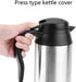 Car Electric Kettle, 750ml 120W 12V Stainless Steel Heating Kettle for Most 12V Power Source Cars