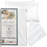 National Allergy Premium 100% Cotton Zippered Pillow Protector - Standard Size, 3 Pack, White