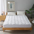 Queen Mattress Pad, Ultra Soft Quilted Fitted Topper Cover, 8-21" Deep Pocket Protector for Dorm Home Hotel (White)