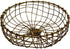 Retro Handcrafted Iron Fruit Basket, Rustic Farmhouse Wire Bowl for Kitchen Table Dining Decoration