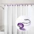 iiEASEST Quality Acrylic Decorative Shower Curtain Hooks Rings, Set of 12 (Purple)