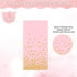 1 Pack 54x108" Pink and Gold Plastic Tablecloth for Parties, Pink Disposable Table Cloth for Rectangle Tables, Gold