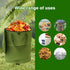 13.8x15.8 600D (1Pcs-Green 10 Collapsible Pop Up Trash Can, Outdoor Recycling Bin in, Oxford Cloth Yard Waste Bags