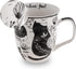 Karma Gifts 16 oz Black and White Boho Mug Beetle, Cute Ceramic Coffee and Tea Mug