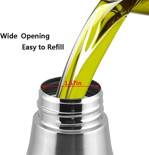 Flyboo 34oz Olive Oil Dispenser - Stainless Steel Leak Proof Decanter for Kitchen
