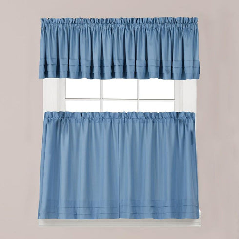 SKL Home Holden Curtain Tier Pair, Smoke, 57" x 24", 2 Count