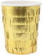 Meri Meri Gold Fringe Party Cups, Pack of 8 Disposable Paper Cups, 9oz, Ideal for Hot or Cold Drinks