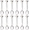 12pcs Silverware Coffee Spoon Set, Heart Shaped Stainless Steel Dessert Spoons for Ice Cream, Tea, Valentines Day