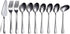 HOMQUEN Black 10-Piece Serving Flatware Set - Stainless Steel Utensils Include Slotted Spoon, Serving Fork & Ladle
