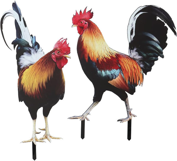 Bad Piggies Acrylic Chicken Yard Stakes - Outdoor Garden Art, Rooster & Chicken Statues