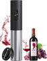DTB Electric Wine Bottle Opener, Rechargeable Automatic Wine Opener with Foil Cutter, Stainless Steel (Battery Type)
