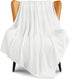 Exclusivo Mezcla Fleece Throw Blanket for Couch - 300GSM Super Soft and Warm, Pure White Cozy Plush Blanket, 50x60