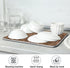 Brown Marble Texture Microfiber Dish Drying Mat, Large Size 18 x 24 Absorbent Dish Drainer Mat for Countertop