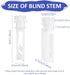 Vertical Blind Replacement Parts, Repair Tabs White Stems for Window Carrier Vertical Blinds, 20 Pieces