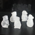 Hand Carved Mixed Gemstone Crystal Mouse Figurine, 1.5'' Rat Mice Animal Carving Statue for Office Home Decor (White