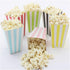 24pcs Mini Paper Popcorn Boxes - Candy Container for Party Favor Supplies, Pink-Striped Design