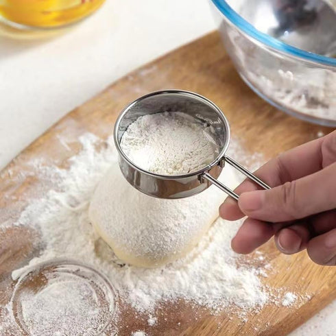 Yopolaz 2 Pack Powdered Sugar Sifter - Flour Sifter for Baking - Mini Small Drainer for Baking, Powder, Sugar