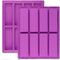 Large Rectangle Silicone Mold, 2 PCS 8-Cavity Granola Bar Moulds for Baking Energy Bar, Chocolate Truffles, Muffin