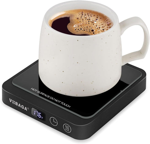 VOBAGA Mug Warmer, Coffee Cup Warmer with 5 Temperature Settings, Digital Display & Auto Shut Off for Heating