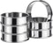 6pcs Double Rolled Stainless Steel 3.15inch English Muffin Rings for Cooking