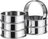 6pcs Double Rolled Stainless Steel 3.15inch English Muffin Rings for Cooking