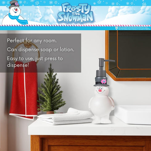 13 Frosty The Snowman Holiday Christmas Soap/Lotion/Hand Sanitizer Resin Pump Dispenser, Ounces, (Officially Licensed