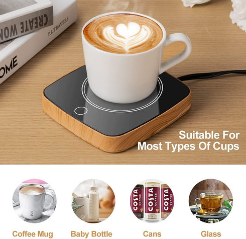 3 Setting Coffee Mug Warmer Waterproof Smart Cup Warmer with Temperature for Warming & Heating Coffee, Beverage, Milk