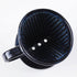 Asayu Japan Ceramic Coffee Pour Over Maker Set, Dark Navy Blue, Slow Brewing Paper Filter Holder and Dripper