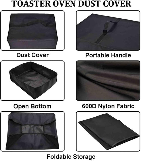 Toaster Oven Cover, Heavy Duty Waterproof Heat-Resistant Dust-proof Protective Case for BLACK+DECKER Toaster Oven
