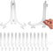 15 Pcs 7 Inch Clear Plastic Easels, Stand/Plate Holders for Pictures, Artworks, Posters, Small Boards
