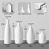 Set 4,Modern White Ceramic Vase of Farmhouse Decorative Vases for Entryway Mantel Centerpiece Bookshelf Console Table