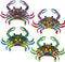 SOBLUING 11inch Big Crab Wall Decor Metal Crabs Decorations, Tiki Bar Wall