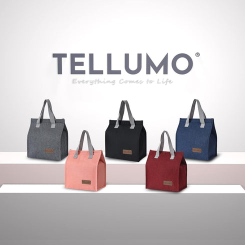 TELLUMO Insulated Lunch Bag - Large Reusable Leakproof Tote for Women Men, Perfect for Office, School, Beach or Travel