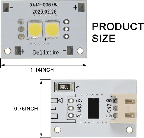 DA41-00676J Refrigerator LED Light Module Fits for Samsung Refrigerators AP6000168 PS11732779 EAP11732779 Replacement by Greatshow