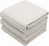 Waffle Weave Kitchen Drying Towels 3 Pack, Thick Microfiber, Absorbent, Lint Free, 16Inch x 24Inch, Beige