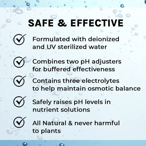 32 Microbe Life Hydroponics pH Up pH Control Liquid, Premium Buffering for pH Stability, Increases pH Levels, Use