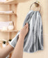 KinHwa 2 Pack Microfiber Hand Towels for Bathroom, Soft Absorbent Face Towels, Grey, 16inchx30inch for SPA Hair Bath
