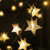 Star String Lights, 16.4 ft 50 LED Battery Operated with Remote & Timer, Warm White Twinkle Fairy Lights