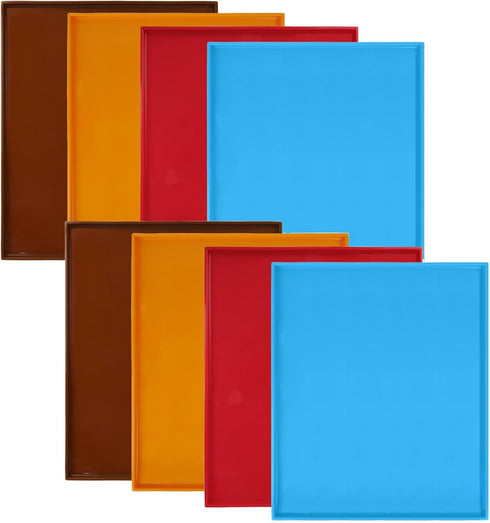 8 PCS Nonstick Silicone Dehydrator Sheets for 12" x 13" Trays, Reusable Mats for Jerky, Fruit, Meat, Vegetables