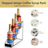 Coffee Syrup Rack for Coffee Bar Accessories, Organizer Holds 4 Bottles, Fits with Torani and Monin Syrup