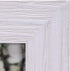 Malden International Designs Rustic Fashion Wide Linear Wooden Picture Frame, White Wash, 5x7