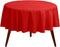 Gee Di Moda Round Tablecloth - 132 Inch Red Round Table Cloth for 72 to 96 Inch Round Tables, Heavy Duty Washable Fabric