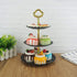 Artliving 3-Tier Plastic Cake Stand Dessert Stand, Cupcake Stand Tea Party Serving Platter, Black Gold