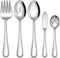 EUIRIO 5 PCS Serving Utensils Set: Stainless Steel Hostess Set, Mirror Polished, Dishwasher Safe