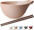 Artena Ramen Bowl with Chopsticks, 42oz Ceramic Noodle Bowl Set, Large Soup, Pasta, Salad, Deep Pho Bowl