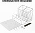 Utensil Holder for Kitchen Counter, Metal Rack with Salt and Pepper Shakers, Large Organizer