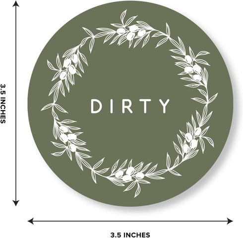 ThreeKin Clean/Dirty Magnet for Dishwasher, Double-Sided Kitchen Gadget Gift, Easy-to-Read Strong Magnetic Indicator