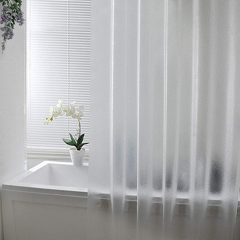 AooHome Frosted Shower Curtain Liner 8G Eva Extra Long 72x78 Inch with Heavy Duty 5 Bottom Magnets, Semi Transparent