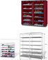 Generic 45" 6-Floor Closet, (2 12 The Large Shoe Rack with dust Cover Shoe Rack with Covers on The Non-Woven Shoe