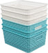 Vababa Plastic Storage Baskets/Storage Bins, Pack of 6
